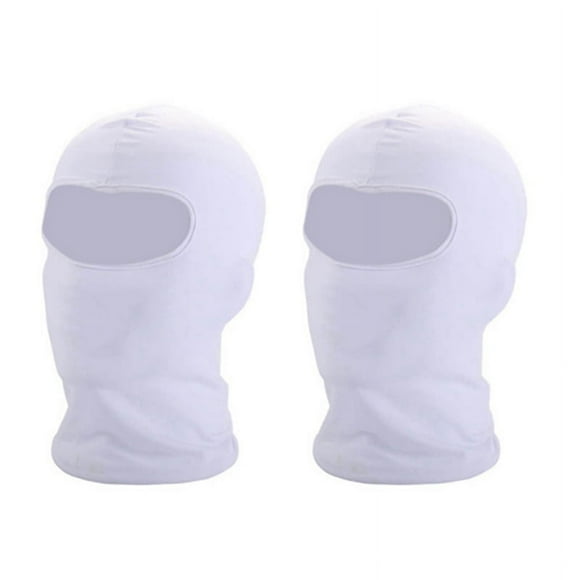 2X Outdoor Full Face Mask Thin Motorcycle Cycling Mask White