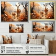 thumbnail image 4 of Designart "The Regal Domain Of Wild Deer Amidst Golden Flowers" Animals Deer Floater Framed Canvas Prints, 4 of 5