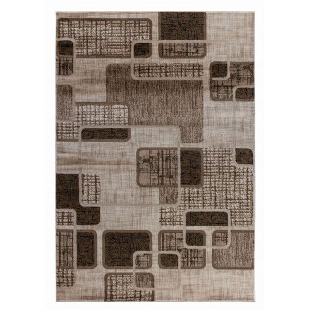 HomeRoots 506658 4 x 6 ft. Brown Geometric Area Rug