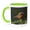 Green/White, variant on 3drose, Painted Bunting Bird on Huisache Tree, Texas - Na02 Rnu0719 - Rolf Nussbaumer, 11oz Magic Transforming Mug