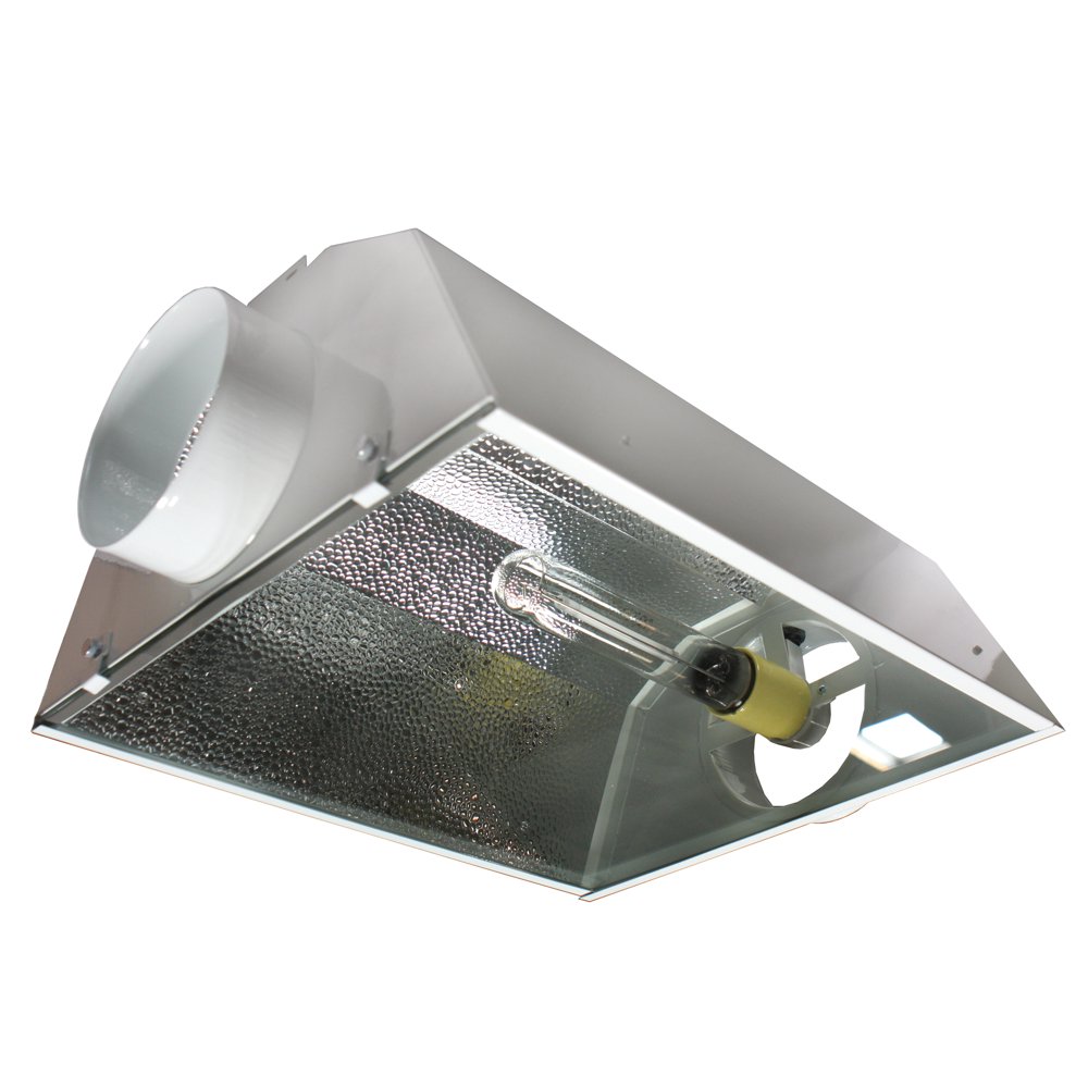 Apollo Horticulture GLRLS24 6" Inch Air Cooled Hydroponic Grow Light Glass Reflector Hood