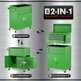 thumbnail image 6 of SOLAURA 8-Drawer Rolling Tool Chest with Detachable Top Box, Metal Tool Box with Wheels, Lockable Storage Cabinet for Warehouse, Garage, Workshop, Barbershop, Green, 6 of 9