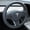 Carbon Fiber, variant on Nappa Leather Steering Wheel Cover Compatible with Tesla Model 3/Y 2016-2025 2026 Juniper/Highland, Non-Slip Breathable Model 3/Y Steering Wheel Protector, Black