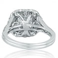 thumbnail image 4 of HeartsAndYou 2.36ct Cushion Cut Moissanite Engagement Ring for Women Dual Halo Iced 18k White Gold over Silver, 4 of 8
