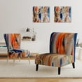 thumbnail image 5 of Designart "Colorful Abstract Painting Strokes II" Upholstered Modern Accent Chair and Arm Chair, 5 of 5