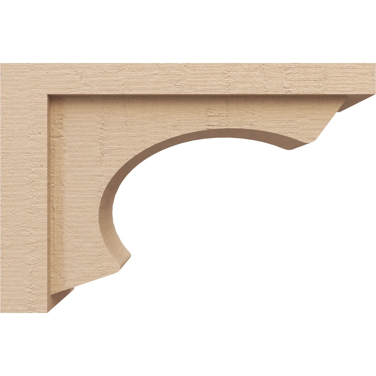 5"W x 15"D x 10"H Classic Emerson Rough Cedar Woodgrain TimberThane Corbel, Primed Tan