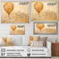 thumbnail image 4 of Designart "Minimalist Balloon Expeditions" Hot Air Balloon Wall Art Living Room, 4 of 7