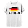 thumbnail image 3 of TSADFHJI Chemises pour Hommes Manches Courtes T-Shirt Imprimé Manches Courtes Col Rond T-Shirt Floral Tendance Mode TG Blanc, 3 of 6