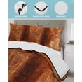 thumbnail image 4 of Quilts Twin Size, Burnt Orange Soft Comforter Bedding Set for Bed, Oil Painting Modern Abstract Art Vintage Lightweight Quilted Bedspread with Pillow Cover(2 Pieces) for All Season, 68x86 Inch, 4 of 6