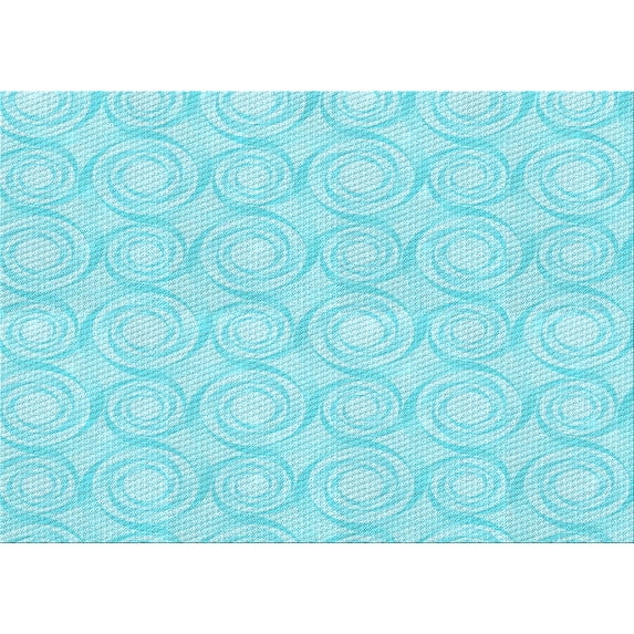 Ahgly Company Indoor Rectangle Patterned Blue Diamond Blue Area Rugs, 7' x 10'