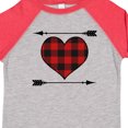 thumbnail image 4 of Inktastic Buffalo Plaid Valentines Day Heart Boys or Girls Toddler T-Shirt, 4 of 5