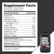 NutraBio Muscle Matrix Protein Powder - 25g of Protein Per Scoop - Whey Isolate and Micellar Casein Combo for Fast and Slow Release - Vanilla - 2 Pounds, 28 Servings