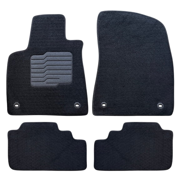 Carpet Floor Mats for 2016-2022 Lexus RX350 RX450h / 2018-2022 RX350L RX450HL, Front and Rear, Black