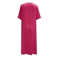 thumbnail image 4 of Robes à Col en V pour Femmes, Polyester Ample pour Usage Quotidien et Fêtes, 4 of 4