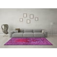 thumbnail image 3 of Ahgly Company Indoor Square Oriental Purple Traditional Area Rugs, 8' Square, 3 of 4