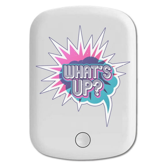 DistinctInk Magnetic Battery Pack, 5000 mAh Wireless Portable Charger with USB-C Cable, Compatible with MagSafe iPhone 14 / 13 / 12 Series - What's Up