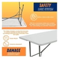 thumbnail image 3 of 8ft Folding Table - Heavy Duty Portable Plastic Table w/Handle & Lock, 3 of 7