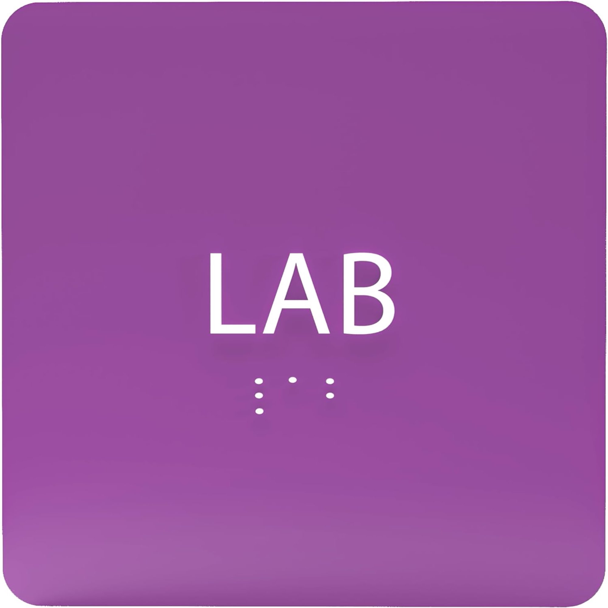 ADA CENTRAL SIGNS - 6" X6" Lab Sign- ADA Compliant Tactile Graphics Grade 2 Braille Text Acrylic Wall Signs - Authorized Access, Laboratory Hazardous Safety Door sign for Schools, Hospitals, Clinics