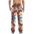 thumbnail image 4 of FORMRS Mens Pajama Pants with Pockets Soft Cotton Sleepwear Lounge Bottoms, Sizes S-2XL, Vibrant Floral, 4 of 7