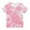 Pink, variant on CFLVAEK Fashion Tie Dye Graphic Tees for Girls Casual Summer Round Neck Tshirts Comfy Short Sleeve T Shirts Orange Size 11-12 Years