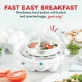 thumbnail image 2 of DASH Rapid Egg Cooker: 6 Egg Capacity Electric Egg Cooker for Hard Boiled Eggs, Poached Eggs, Scrambled Eggs, or Omelets with Auto Shut Off Feature - White (DEC005WH), 2 of 11