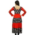 thumbnail image 2 of Bimba Women Long Red Dress Flaired Designer Anarkali Kurta Kurti Clothing, 2 of 8