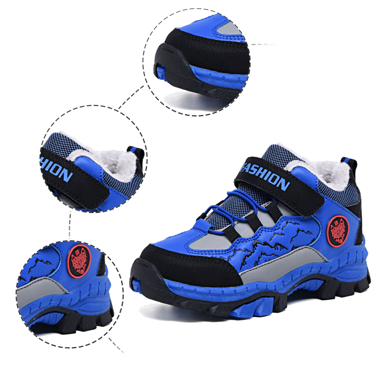 Utlike Boys Sneakers New Non Slip Hiking Shoes For Outdoor Sport Size 14 Years-14.5 Years