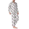 thumbnail image 2 of Goofa Tulips Flowers for 2-piece Loungewear Set Men’s Sleepwear Set Soft PJs Cozy loungewear Comfy Sleep Set Winter Pajamas-Large, 2 of 7