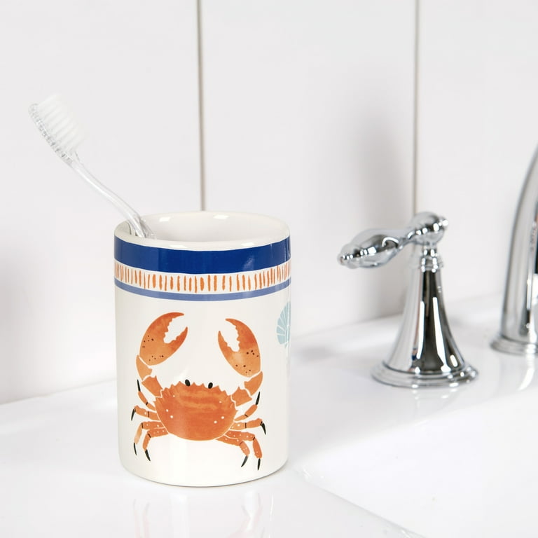 Mainstays Crab 2-piece Ceramic Bath Accessory Set, Includes Soap