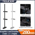 thumbnail image 2 of Support de Carte Graphique VC-4 Réglable en Alliage d'Aluminium GPU Support de Carte Vidéo ITX/ATX Accessoire de Bureau PC Tige Unique Argenté, 2 of 6