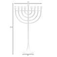 thumbnail image 5 of Modern Solid Metal Judaica Hanukkah Menorah 9 Branched Candelabra, Copper Finish Large, 5 of 8