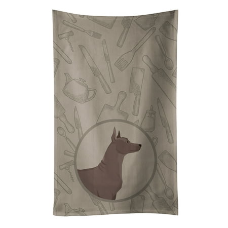 Mexican Kitchen - Mexican Hairless Dog Xolo In the Kitchen Kitchen Towel