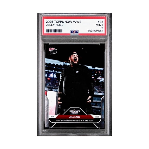 Jelly Roll 2025 Topps Now WWE #85 PSA 9 Mint