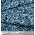 thumbnail image 3 of Soimoi Blue Poly Georgette Fabric Leopard & Wild Animal Skin Decor Fabric Printed BTY 52 Inch Wide, 3 of 3