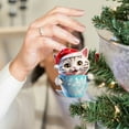 thumbnail image 4 of Lilixerw Cute Cat and Cup Christmas Pendant,Acrylic Christmas Tree Accessories,Cartoon Christmas Hanging Ornament Gift, 4 of 6