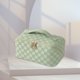 thumbnail image 4 of Bolsas De Maquillaje Bolsa de cosméticos de PU Caja de maquillaje a cuadros de gran capacidad para regalos de vacaciones (verde) Tmvgtek Cuidado Belleza, 4 of 9