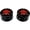Black/Red, variant on AxLabs Speed Knobs with Skull Graphic - 18 Spline (Set of 2)
