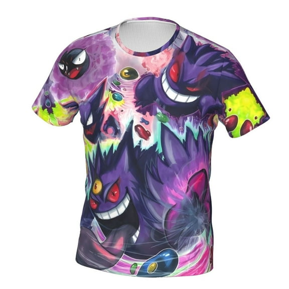 Gengar Unisex 3d Pattern Printed Short Sleeve T-Shirts Casual Graphics Tees For Men Women Teen Medium