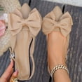 thumbnail image 6 of Domzle Womens Slingback Flats Pointed Toe Bow Ballet Flats Comfortable Slip On Work Party Dress Shoes Khaki, 6 of 9