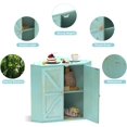 thumbnail image 4 of Corner Bread Box for Kitchen Counter Double Layer Bamboo Bread Storage Container Large Capacity Bread Storage Bin Farmhouse Breadbox Organizer (Antique Blue), 4 of 16