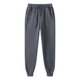 thumbnail image 4 of Tittly Sweatpants Women Pants for Women Trendy Straight Leg Sweatpants For Women Bottom Fleece Joggers Drawstring High Waited Tapered Yoga Pants Sweatpants for Women Womens Pants Dark Gray L, 4 of 5