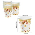 thumbnail image 3 of Zawou Thanksgiving Paper Cups Set of 16, Elegant Autumn Leaf Design Disposable Fall Cups for Harvest Dinner, Party Beverage and Holiday Gathering, 3 of 6