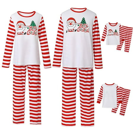 

Odeerbi Clearance Christmas Pajamas For Family Matching Outfits Women Mommy Printed Top+Pants Xmas Set