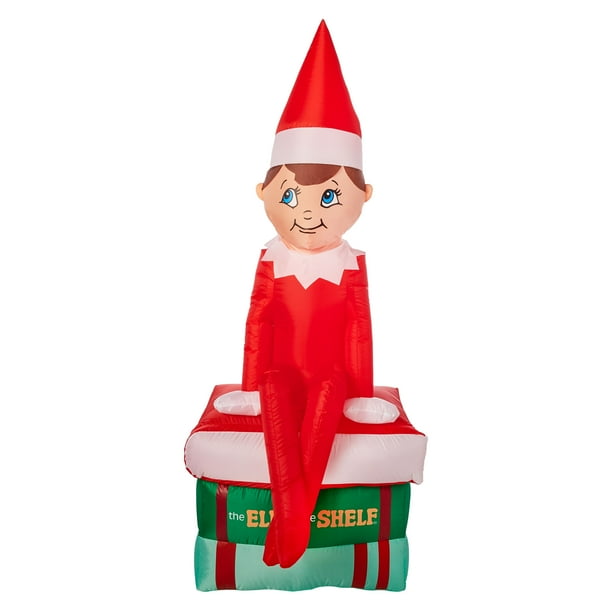 Holiday Time Yard Inflatables Elf on a Shelf, 5.5 ft