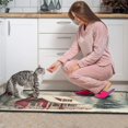 thumbnail image 4 of 2 Piece Christmas Plaid Kitchen Rug Sets Xmas Forest Rustic Farmhouse Kitchen Floor Mat Absobent Kitchen Rugs and Matsfor Cook Home Decor (47x17+30x17 Inches), 4 of 7