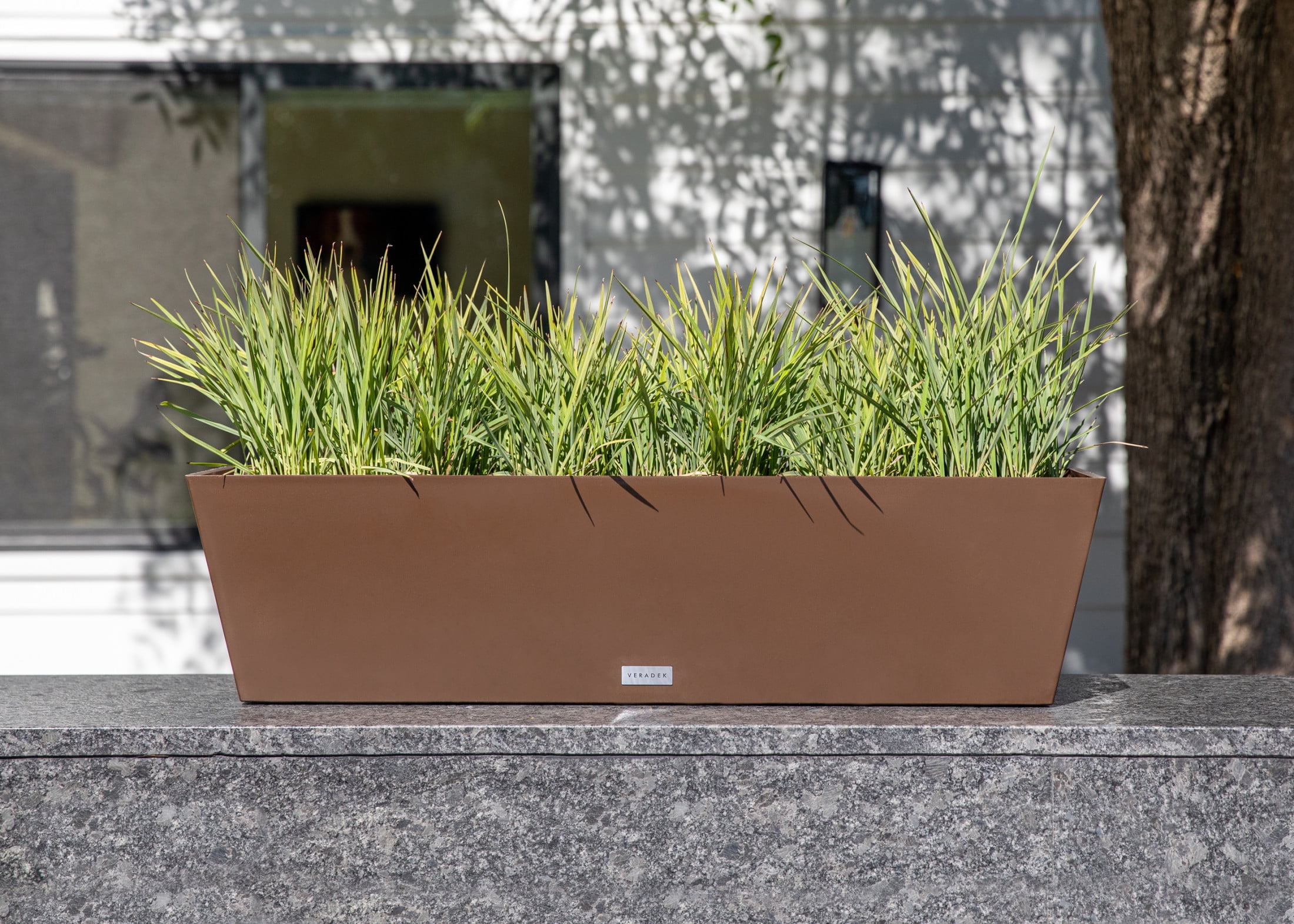 Veradek Pure Series Window Box 36" Plastic Planter - Espresso