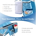 thumbnail image 4 of HONEY HOME Backpack Beach Chair, 5 Level Adjustable Positions Beach Chair with Back Storage Bag, Cooler Pouch and Side Bags for Beach Poolside Lawn (blue）, 4 of 7