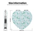 thumbnail image 3 of Kdxio Rabbit And Dragonfly Pocket Mirror, 1X/2X Travel Makeup Mirror 2-Sided Folding Small Mirror Portable Double-Sided Magnifying Cosmetic Mirror for Gift-Heart Shape, 3 of 9