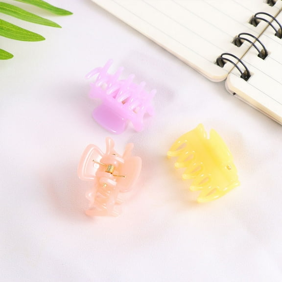 MLINS 12 Pcs Tiny Fake Hair Clip Set Party Accessory Colorful Claw