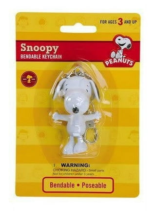 Peanuts Snoopy Keychain Key Ring PVC Easter Snoopy rocking on bunny